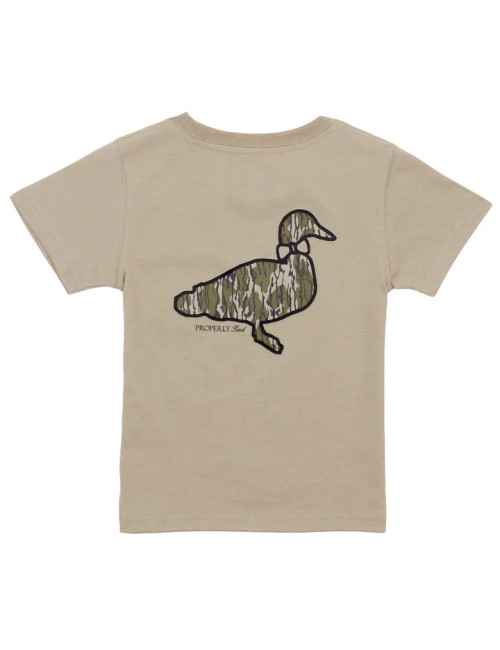 Boys Mossy Oak Logo SS Sand Boys Mossy Oak Logo SS Sand