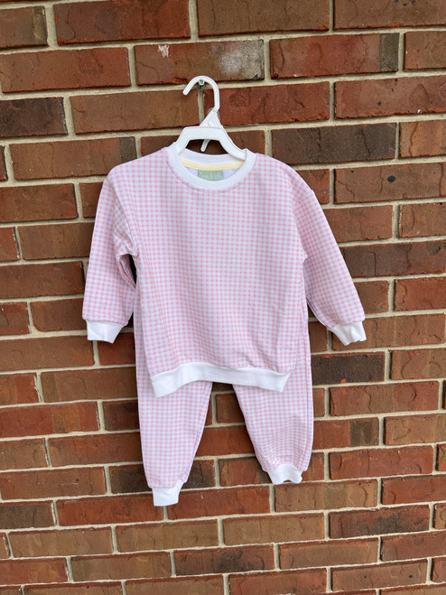 Jogger set pink gingham Jogger set pink gingham