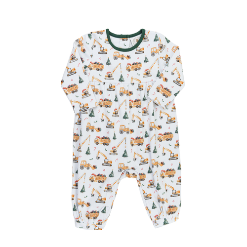 Christmas Construction Boys Parker Playsuit Christmas Construction Boys Parker Playsuit