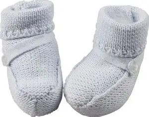 Button Strap Knit Booties