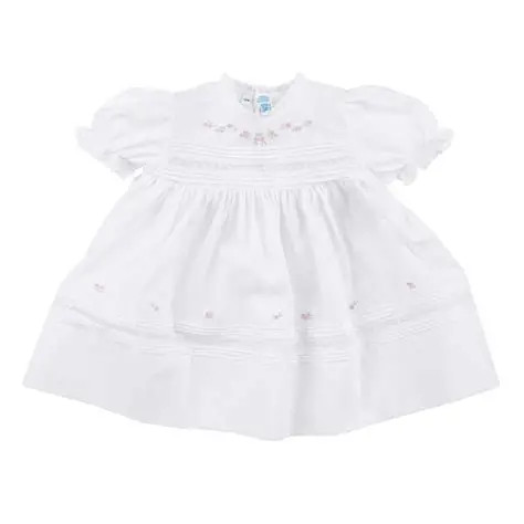 Floral Bullions Dress white/pink