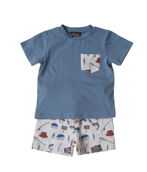 Emma Jean Gone Fishing Boys Short Set
