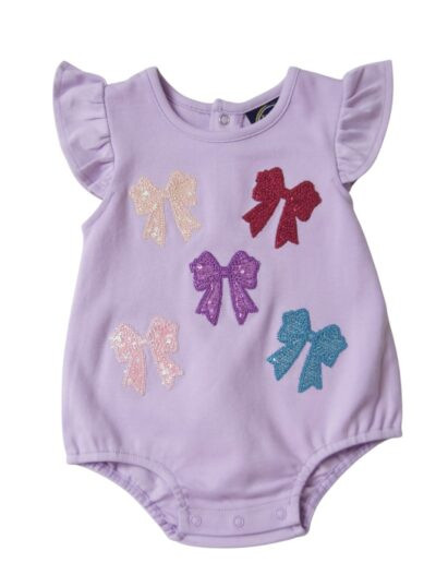 Sparkly Bows Applique Bubble
