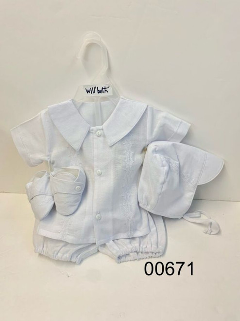 4 pcs baby set white