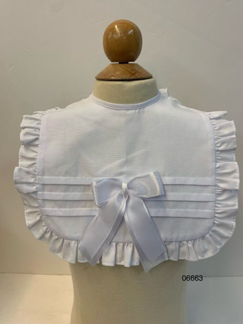Bib white bow