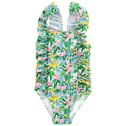 Girls Spandex Swimsuit - Pagoda Gardens