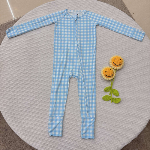 WS Blue Gingham Bamboo