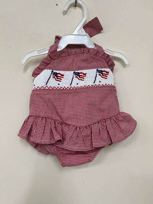 old glory girls 1pc swim w/ruffle