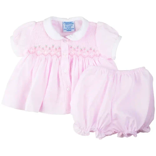 Preemie Ribbon Smocked Diaper Set