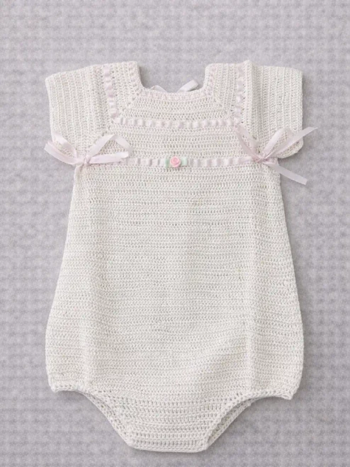 Sweet Blossom Heirloom Bubble Romper - Off White