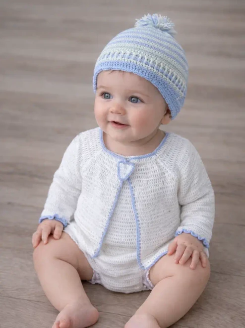 Little Beau Blue 2-Piece Cardigan Set
