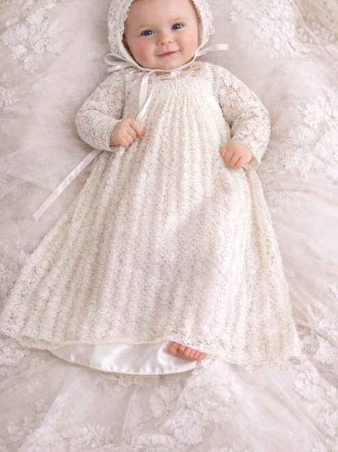 Lily Grace Heirloom Christening Gown - Short