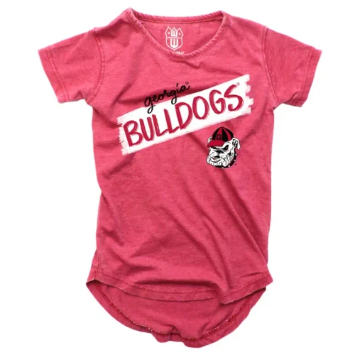 Georgia Bulldogs Ncaa Girls S/S Burnout Tee