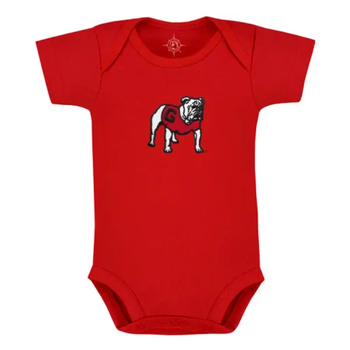 Georgia Bulldogs Solid Infant Bodysuit: Embroidery