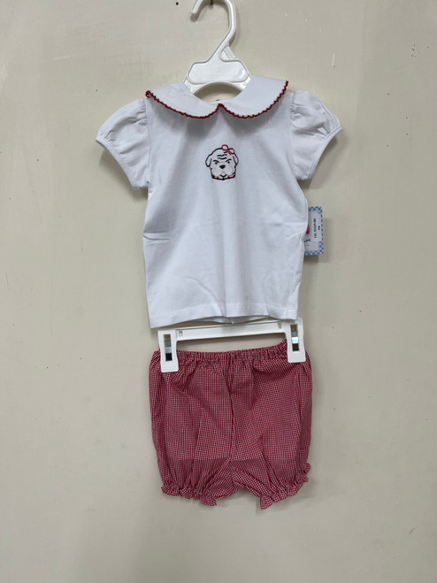 Bulldog RED/BLACK KNIT GIRLS BLOOMER SET