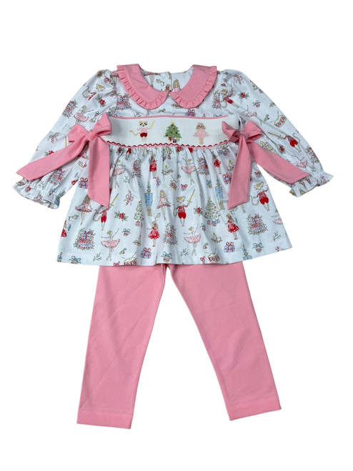 Nutcracker Smocked Legging Set