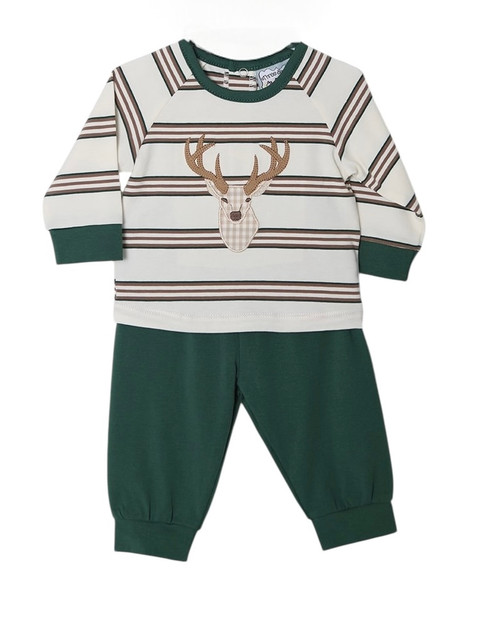 Three Sisters Deer Applique Jogger Set