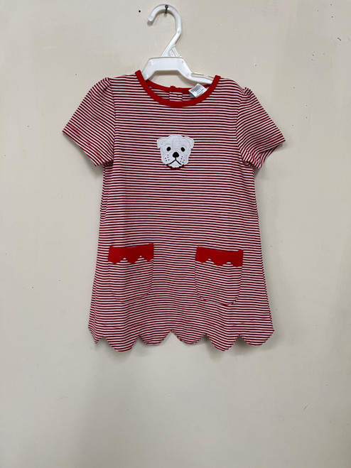 BULLDOG GIRL'S A-LINE DRESS