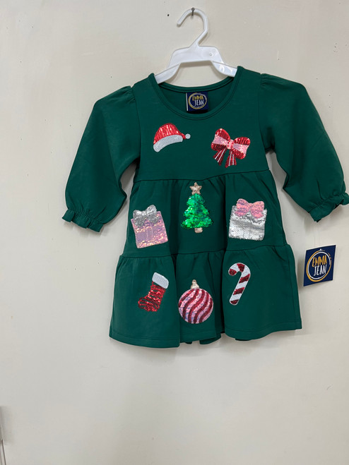 CHRISTMAS TIME SPARKLE APPL DRESS 