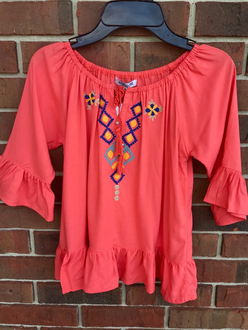 Joyous and Free  Embroidery Top 