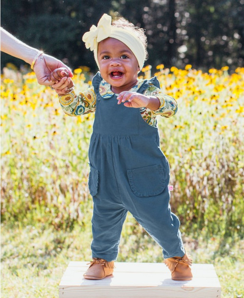 Ruffle Butts Ethereal Blue Overall Jumpsuit