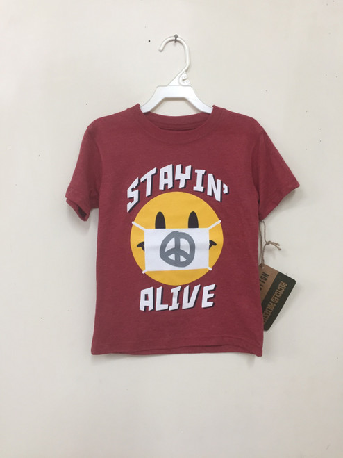 Wes and Willy Stayin Alive  APPL. Red Blend SS Tee