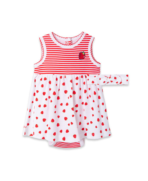 Little Me Strawberry Bsuit Dress 