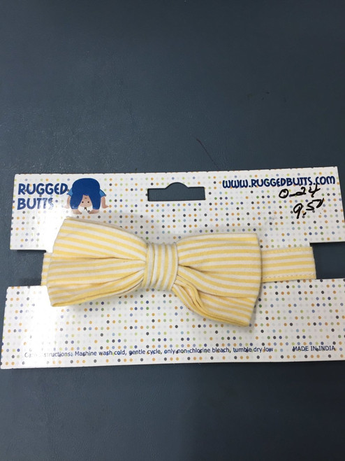 Yellow Seersucker bow tie