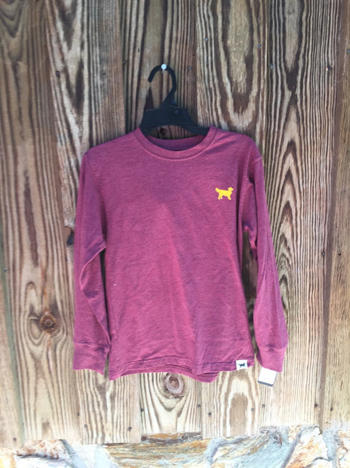 JT Duck LS Blend Tee Har Maroon Blend 