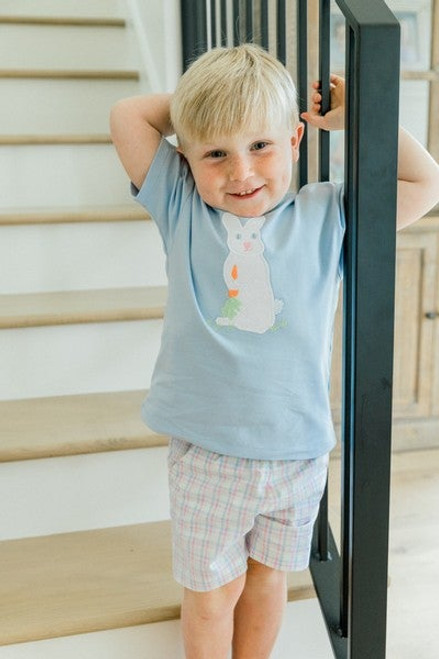 Plaid Rabbit, Boys Short Set 