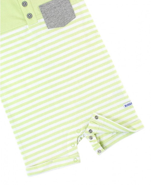 Lime Zest Stripe Henley Romper 