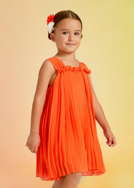 PLEATED CHIFFON DRESS GIRL