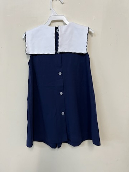 Sailor Collar Dress-Navy 