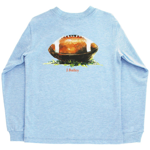 Football L/S Tee  HeatherBlue 