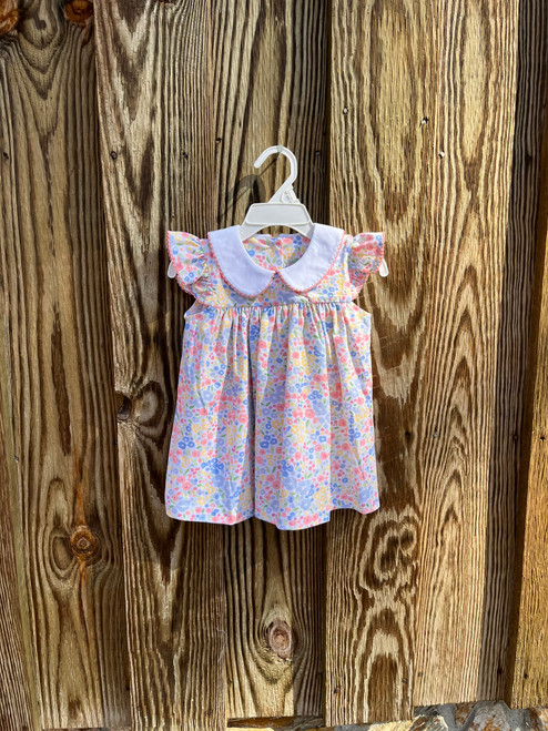 Pink/Blue Floral -Baby Dress 