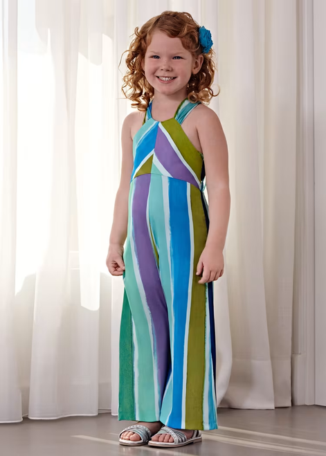 Multicolored satin jumpsuit