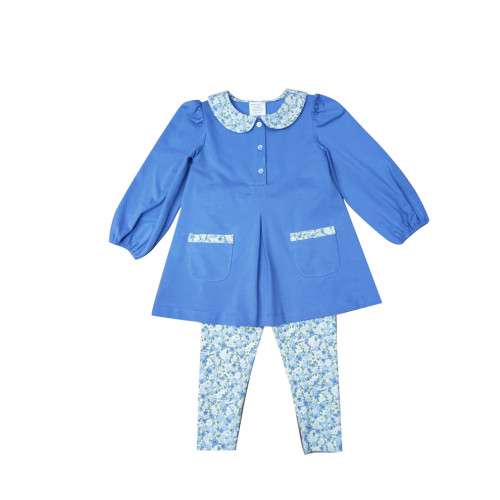 Blue Flower Tunic Set Blue Flower Tunic Set
