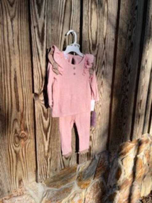 Ruffled Shoulder Pant Set Ruffled Shoulder Pant Set