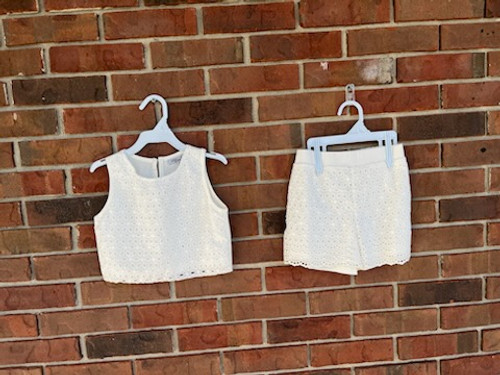 Lace Party Top & Short Set White Lace Party Top & Short Set White