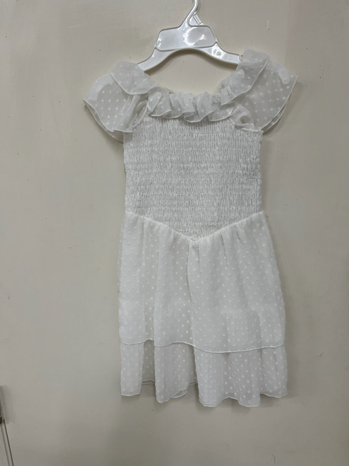 The olivia shirred dress white The olivia shirred dress white