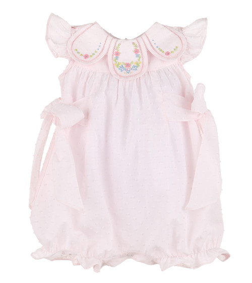 Dotted Petal playsuit,pink Dotted Petal playsuit,pink