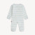 Blue Stripe Organic Cotton Magnetic Footie