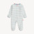 Blue Stripe Organic Cotton Magnetic Footie