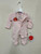 Pink stripe organic cotton magnetic footie
