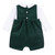 Holly Jolly Velvet Boy overall green