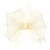 Classic Organza Girls Double Hair Bow ECRU