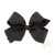 Organza and Grosgrain Overlay Hair Bow black