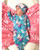 Fancy Me Floral Ruffle Knotted Sleep Gown Hat Set