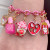 Charm it pink chain bracelet