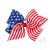  Patriotic Stars and Stripes Print Hair Bow